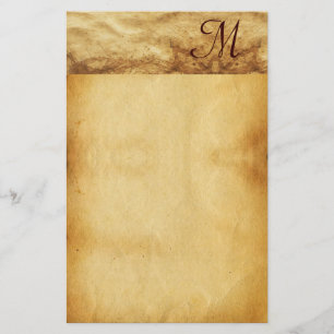OLD BROWN PARCHER Monogramm Briefpapier