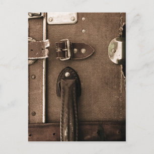 Old Brown Suitcase Postkarte