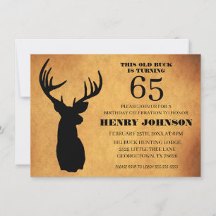 Old Buck 50. Geburtstagsfeier Einladung