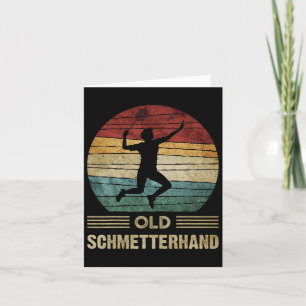 Old Butterhand Dminton Shuttle Vintag Funny Karte
