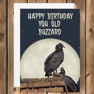 Old Buzzard Happy Birthday Grußkarte Karte