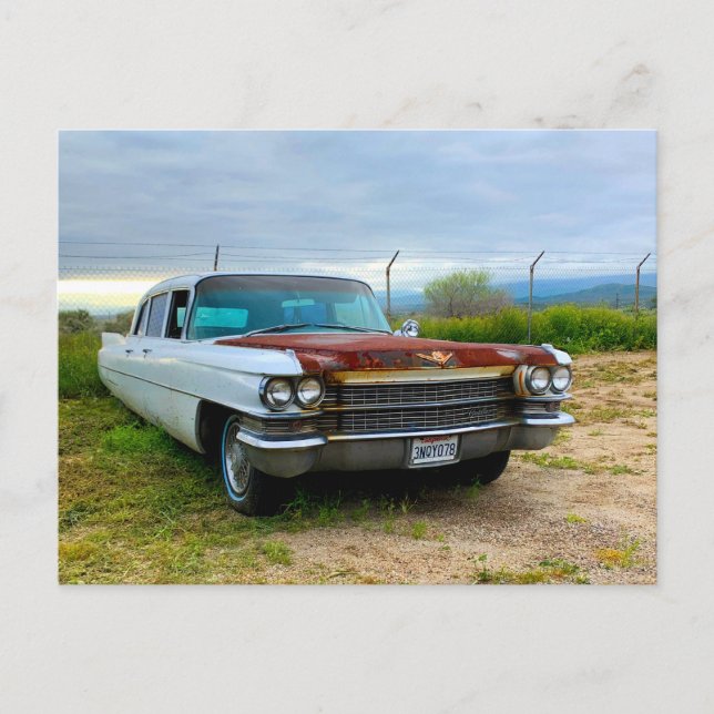 Old Cadillac Postkarte (Vorderseite)