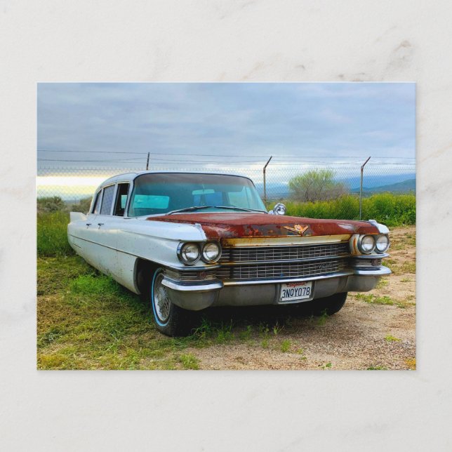 Old Cadillac Postkarte (Vorderseite)