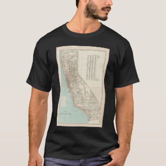 Old California Map 1879 Vintage Californian State T-Shirt