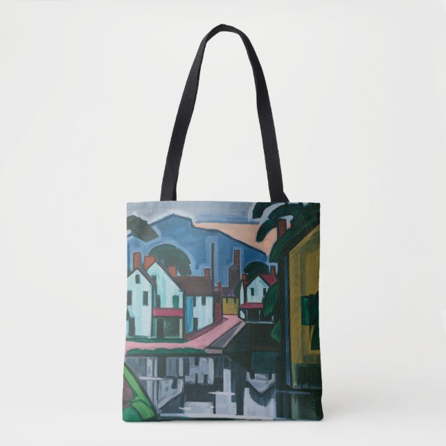 "Old Canal Port" Kunsttaschen (Vorderseite)