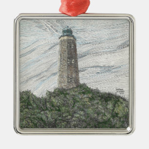 Old Cape Henry Lighthouse Ornament Aus Metall