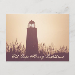 Old Cape Henry Lighthouse - Virginia Beach, VA Postkarte