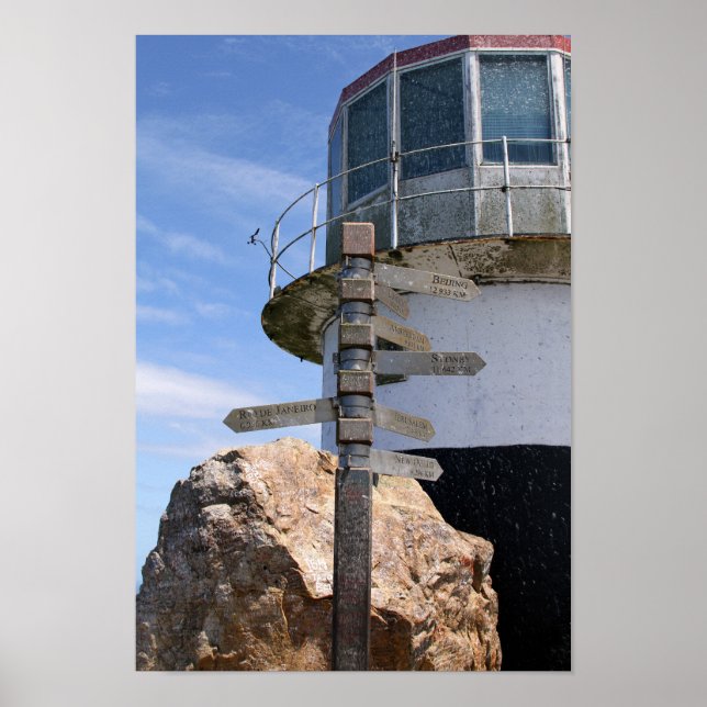 Old Cape Point Lighthouse, Südafrika Poster (Vorne)
