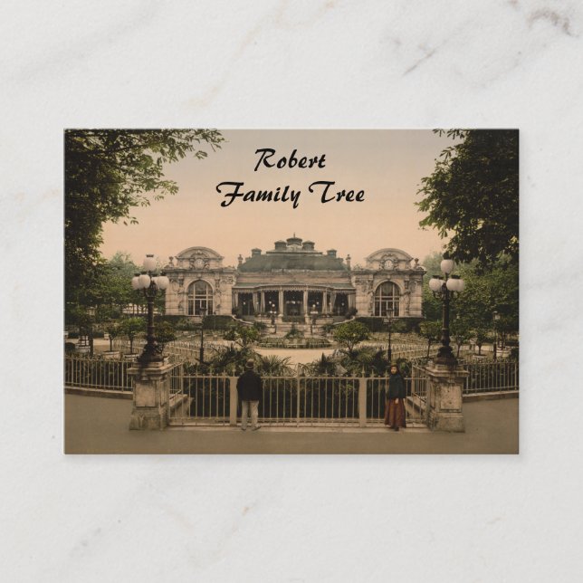 Old Casino, Vichy, France Family Tree Visitenkarte (Vorderseite)