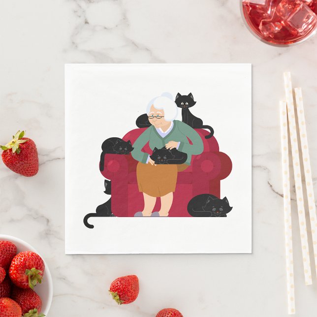 Old Cat Lady Serviette (Von Creator hochgeladen)