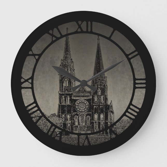 Old Cathedral Große Wanduhr (Vorderseite)