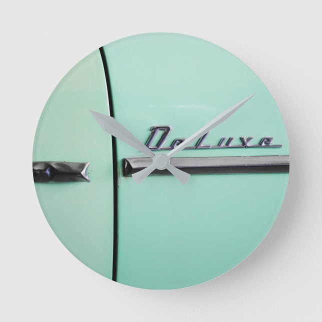 Old Chevrolet Deluxe Runde Wanduhr (Vorderseite)