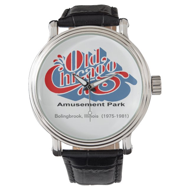 Old Chicago Amusement Park, Bolingbrook, Illinois Armbanduhr (Vorderseite)