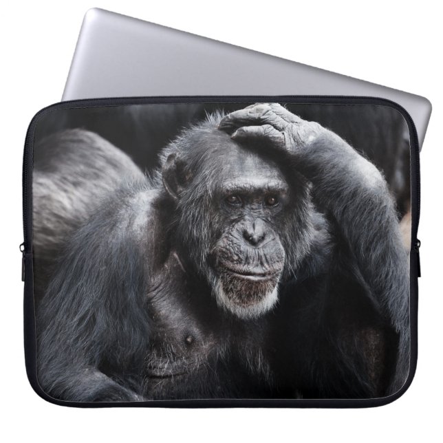 Old Chimpanzy Laptop-Hülle Laptopschutzhülle (Vorderseite)