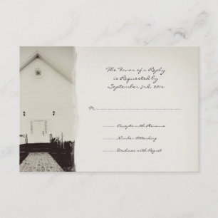 Old Church Vintage Wedding UAWG RSVP Karte