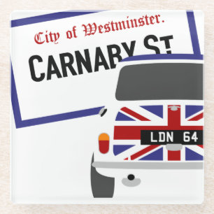 Old Classic Original 1960er Londoner Mini Cooper Glasuntersetzer