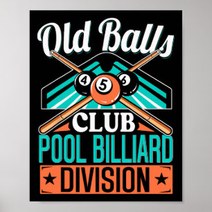 Old Club Pool 8 LL Billard Division für Herren Ges Poster