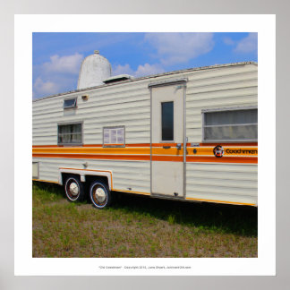 Old Coachmen - vintage Wohnwagen RV Kunstfoto Poster