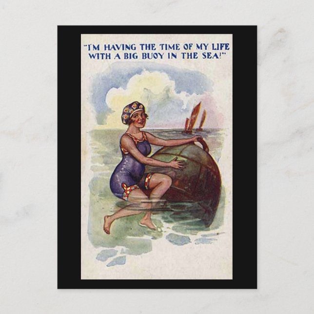 Old Comic Postcard - Spaß mit einem großen Buy Postkarte (Vorderseite)