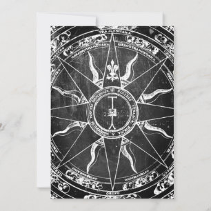Old Compass Rose Einladung