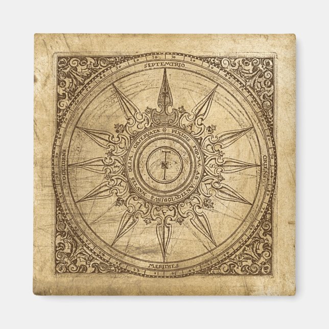 Old Compass Rose Magnet (Vorne)