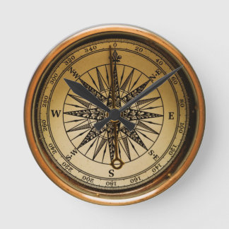 Old Compass Runde Wanduhr