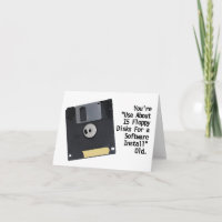 Old Computer Technology Floppy Disc zum Geburtstag