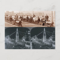 Old Coney Island Züge, Luna Park Image Postcard