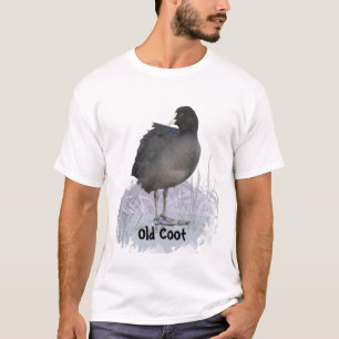 "Old Coot" Fun Zitat mit Coot Bird Art T-Shirt