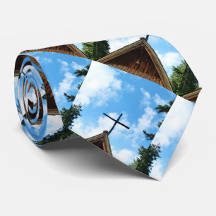 Old Country Church, Vintage Wood Siding Krawatte