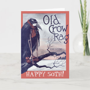 Old Crow Birthday Card Karte