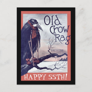 Old Crow Birthday Card Postkarte