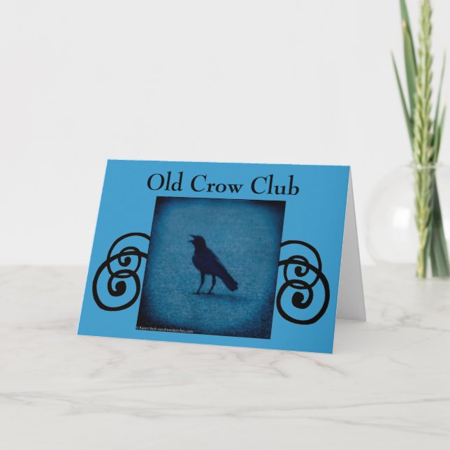 Old Crow Club Einladung oder Grußkarte (Vorderseite)