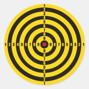 Old_Dart_Board Runder Aufkleber