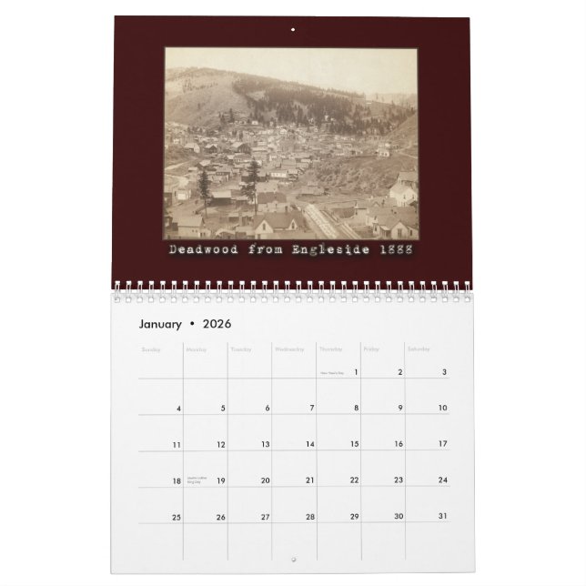 Old Deadwood 12 Month Calendar Kalender (Jan 2026)