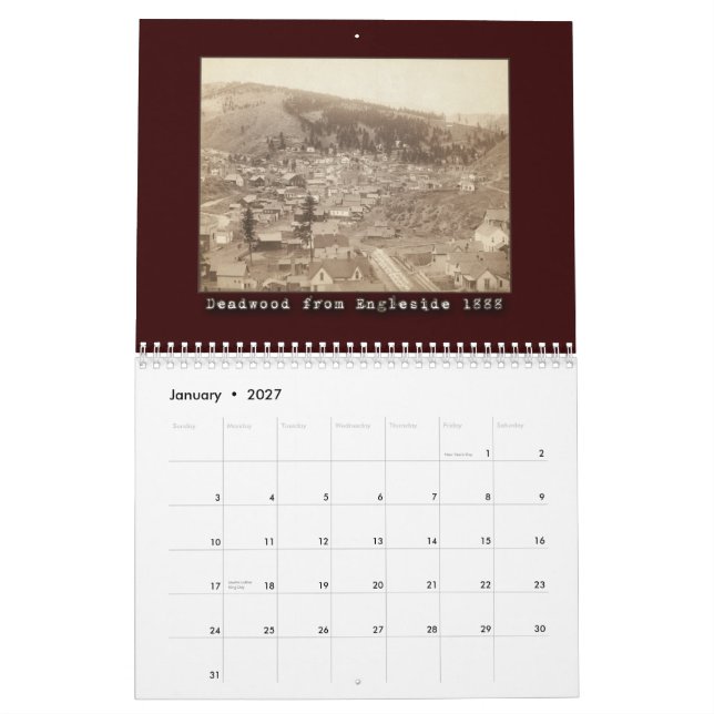 Old Deadwood 12 Month Calendar Kalender (Jan 2027)