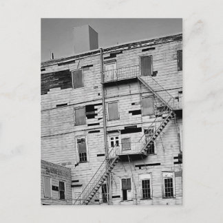 Old Dilapitated Abandoned Factory Building Photo Postkarte