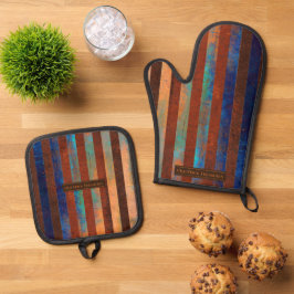 Old Dock Treasures Topflappen / Metall Ofenhandschuh & Topflappen-Set