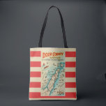 Old Door County Map Shoulder Tote<br><div class="desc">A vintage postcard of Door County repurposed.  Purchase as is or change the image on the back and personalize it.</div>