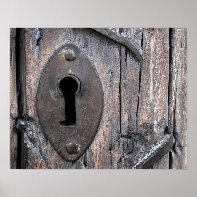 Old Door Keyhole Poster (Vorne)