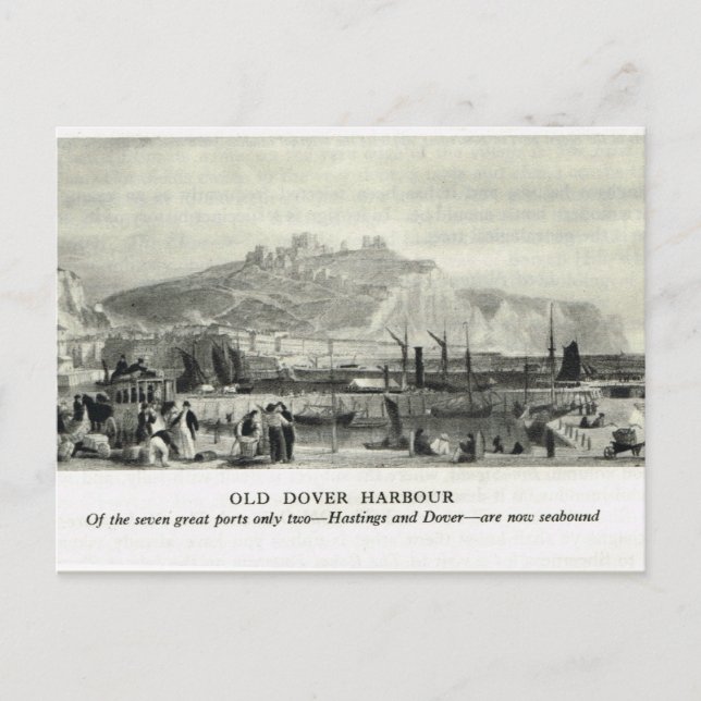 Old Dover Hafen Postkarte (Vorderseite)