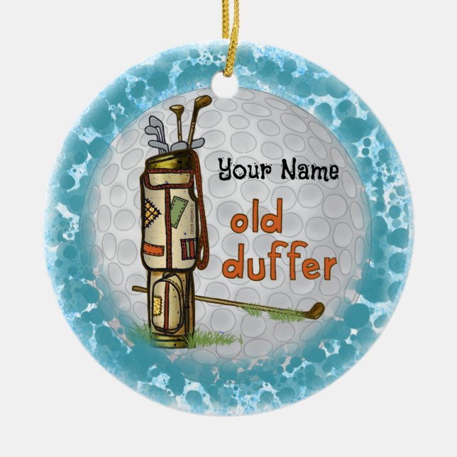 Old Duffer Golf Keramik Ornament (Vorne)
