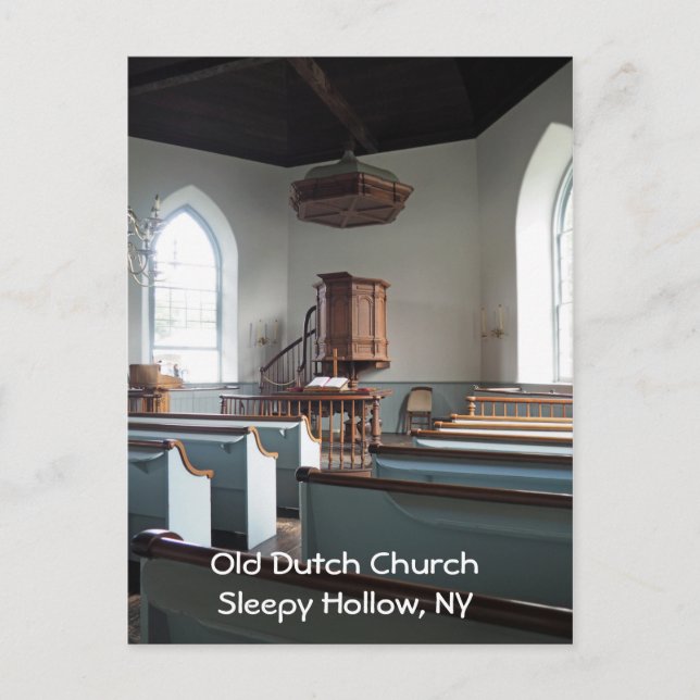 Old Dutch Church in Sleepy Hollow, New York Postkarte (Vorderseite)