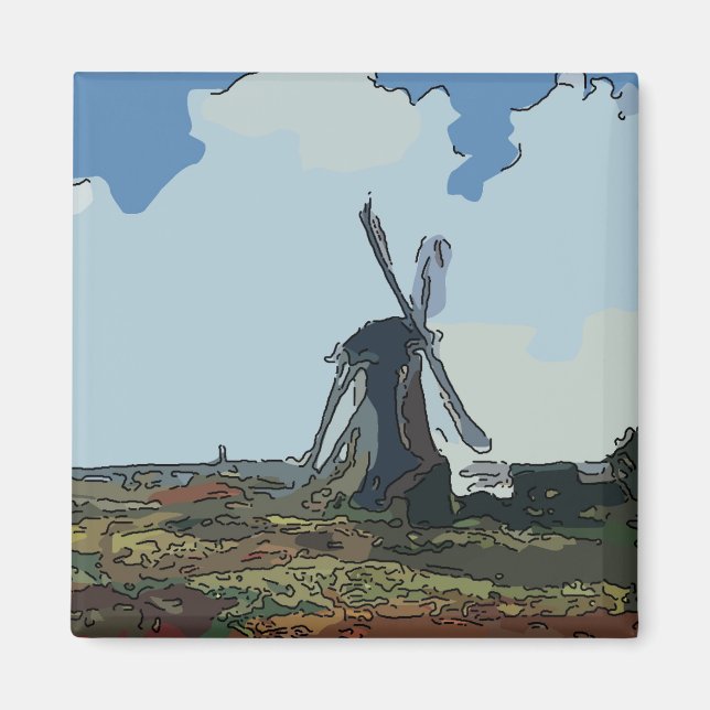 Old Dutch Windmill Magnet (Vorne)