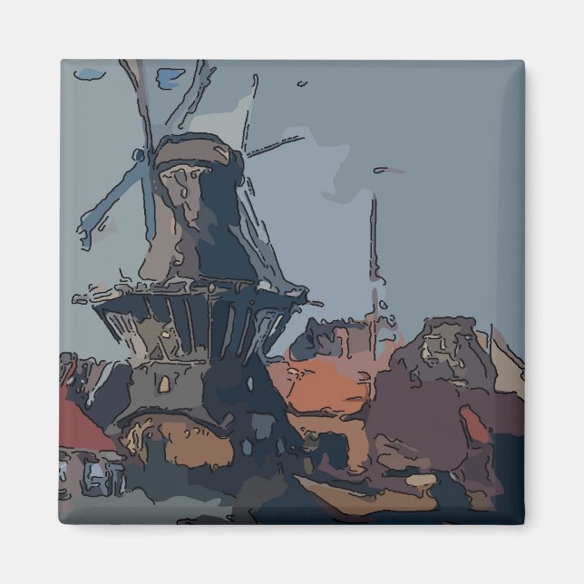 Old Dutch Windmill Magnet (Vorne)