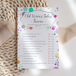 "Old Ehefrauen Tales" Gender Reveal Baby Shower Ga