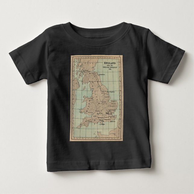 Old England Map Baby T-shirt (Vorderseite)