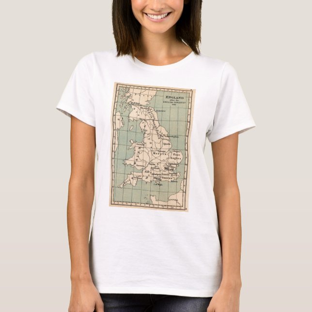 Old England Map T-Shirt (Vorderseite)