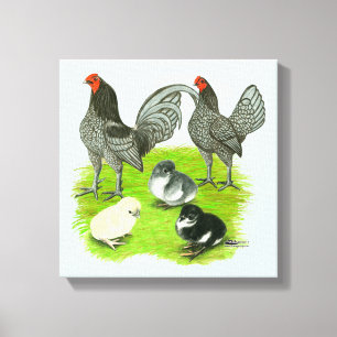 Old English Blue Game Family Leinwanddruck