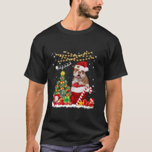 Old English Bulldog Dog Weihnachtsbaum Lights Hund T-Shirt